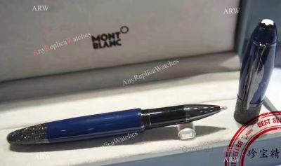 AAA Copy Montblanc Daniel Defoe Rollerball Pen Blue Barrel